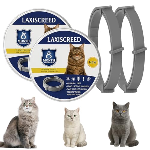 Katzenhalsband 2er-Pack – 16 Monate Schutz durch natürliche Öle, Verstellbar & Wasserfest, für EIN ungestörtes Wohlbefinden Ihrer Katze Katzenhalsband 2er-Pack – 16 Monate Schutz durch natürliche Öle, Verstellbar & Wasserfest, für EIN ungestörtes Wohlbefinden Ihrer Katze von LAXISCREED