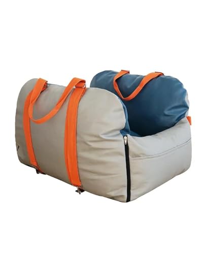 Verstellbarer Hundeautositz wasserdichte Technologie-Stoff-Haustier-Handtasche Leichte Hunde- Und Katzentasche Tragbare Auto-Haustiertasche Für Den Sitz(Blue) von LAYYSD