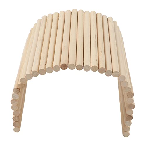 LBEC Hamsterbrücke aus Holz, knirschende Zähne, Flexible Spielfläche, gebissfest, Holzbrücke mit Hasenleiter für Meerschweinchen 20 * 30 cm von LBEC