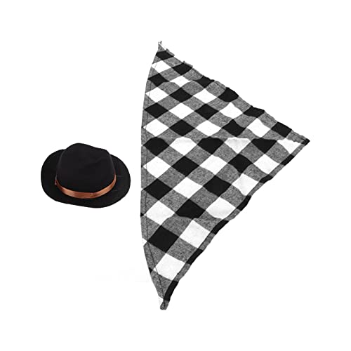 LBEC Haustier-Kostüm, Cowboy-Haustier-Kostüm für Cosplay-Party-Geburtstags-Party 2pcs Polyester schwarz + schwarz von LBEC