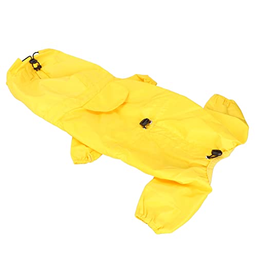 LBEC Hunde-Regenmantel, verstellbare, leichte Polyester-Kapuzen-Haustierkleidung mit reflektierendem Streifen, wasserdichte Haustierkleidung von LBEC
