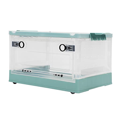 LBEC Pet Habitat Tank, Atmungsaktives ABS-Material, Faltbare Vordertür, zu öffnende Pet Terrarium Mesh Top Cover mit Riemenscheiben (Blau) von LBEC