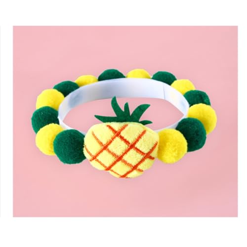 LCKJLJ Ananas-Haustier-Halsband, weich und bequem, einfach zu bedienen, geeignet für Katzen und Welpen (XS (20 cm + 5 cm) von LCKJLJ