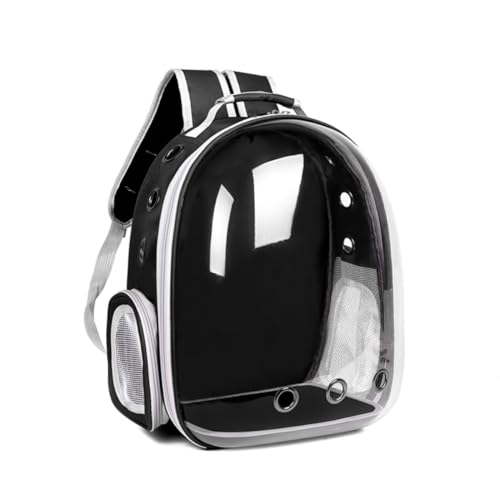 LCKJLJ Haustier-Rucksäcke, transparente Katzentasche, atmungsaktiv, Schultertasche, tragbare Katzentasche, Haustierbedarf (schwarz) von LCKJLJ