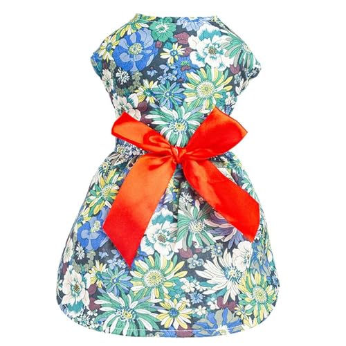 Hundekleidung Lustiges Haustierkleid Print Kleid Chihuahua Yorkie Schleife Mesh Kleid Haustier Party Kleidung Sommer Prinzessin Katze Hund Kostüm von LCPQHUAG