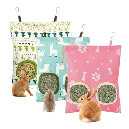 LCUHAVA 3 Stück Heusack Kaninchen Aufhängen Heuraufe Kaninchen 2 Löcher Heuraufe Meerschweinchen Geeignet Für Kaninchen, Chinchillas, Hamster und Andere Kleine Haus- und Heimtiere LCUHAVA 3 Stück Heusack Kaninchen Aufhängen Heuraufe Kaninchen 2 Löcher Heuraufe Meerschweinchen Geeignet Für Kaninchen, Chinchillas, Hamster und Andere Kleine Haus- und Heimtiere von LCUHAVA