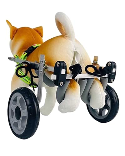 Elldog im Rollstuhl Hunderollstuhl, 2 Räder, Aluminiumlegierung, verstellbar, for Hunde und Katzen,5–11 kg, mehrere Größen(Size L Widen) von LCUVIMPEX