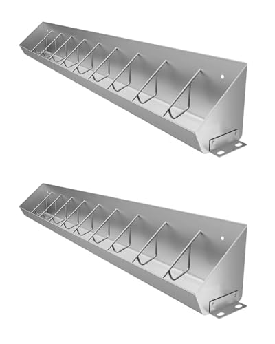 Futtertrog für Nutztiere Edelstahl-Futtertrog for Schweine, 2er-Pack, 10–20 cm(78.7"(6.5ft)) von LCUVIMPEX