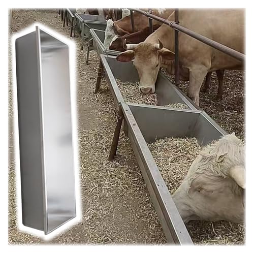 Futtertrog für Nutztiere Futter- und Wassertrog aus Edelstahl for Vieh in verschiedenen Größen(195cm (76 4/5")) von LCUVIMPEX
