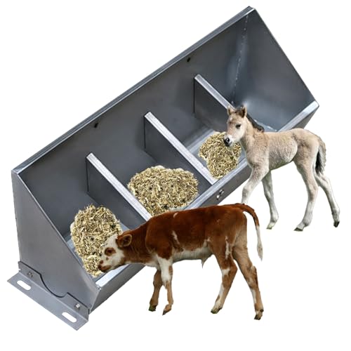 Futtertrog für Nutztiere Viehfutterautomat aus Edelstahl, mehrere Größen for Vieh(L 0.5m/1.6ft 4 bit) von LCUVIMPEX