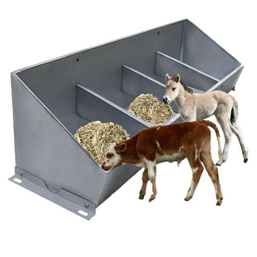 Futtertrog für Nutztiere Viehfutterautomat aus Edelstahl, mehrere Größen for Vieh(L 1.2m/3.9ft 4 bit) von LCUVIMPEX