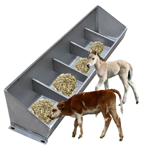 Futtertrog für Nutztiere Viehfutterautomat aus Edelstahl, mehrere Größen for Vieh(L 1.5m/4.9ft 5 bit) von LCUVIMPEX