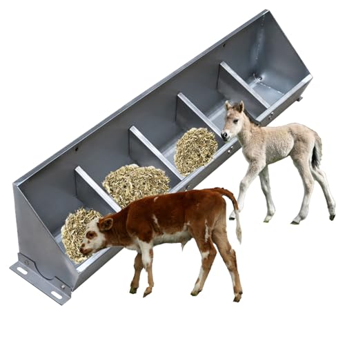 Futtertrog für Nutztiere Viehfutterautomat aus Edelstahl, mehrere Größen for Vieh(L 1m/3.3ft 5 bit) von LCUVIMPEX