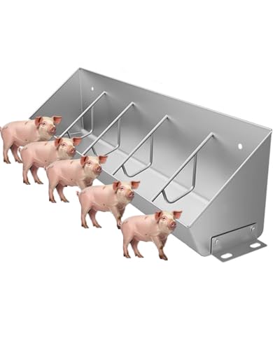 Futtertrog für Nutztiere Viehfuttertrog aus Edelstahl 100-200 cm(L 100CM) von LCUVIMPEX
