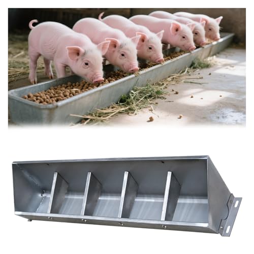 Futtertrog für Nutztiere Viehfuttertrog mit 4-10 Plätzen(L 1m/3.3' 5 bit) von LCUVIMPEX