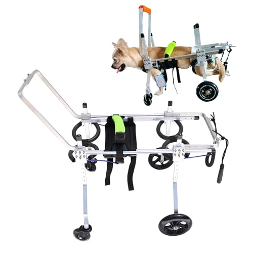 LCUVIMPEX Elldog im Rollstuhl Hunderollstuhl for Hinterbeine, verstellbar, die Mobilität von Haustieren, mehrere Größen(Size XS) von LCUVIMPEX