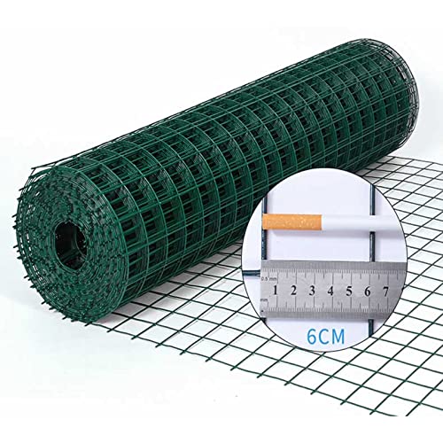 Schutz für Plastikdrahtzäune, Drahtgeflecht, 2,2 mm Drahtdurchmesser, 6 x 6 cm Gitter, verwendet for Autobahnzäune, Landwirtschaft, Zucht, Bauwesen usw., Grün, 1,5 m(1.5m) von LCUVIMPEX