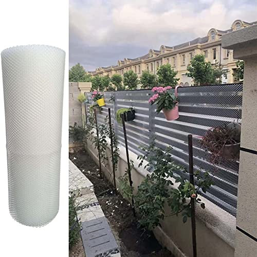 Schutz für Plastikdrahtzäune, Geflügelzaunnetz for Hasen, Eichhörnchen, Welpen und Katzen, weißer Drahtzaun aus Kunststoff mit festen Riemen, sechseckiges Pflanzengeflecht(1.5x30m/4.9x98ft) von LCUVIMPEX