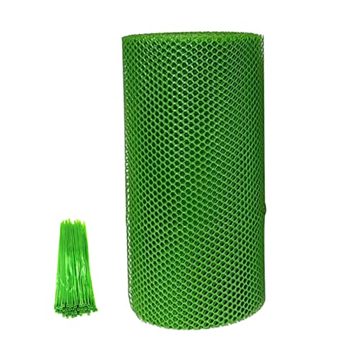 Wiederverwendbare Gartennetzzaun, Grünes Geflügelnetz aus PVC-beschichtetem Kunststoff, Kunststoffzaun mit 8 mm Löchern for den Garten mit Kabelbindern for Gartenterrassen und Treppen(1.2x40m/3.9x131f Wiederverwendbare Gartennetzzaun, Grünes Geflügelnetz aus PVC-beschichtetem Kunststoff, Kunststoffzaun mit 8 mm Löchern for den Garten mit Kabelbindern for Gartenterrassen und Treppen(1.2x40m/3.9x131f von LCUVIMPEX