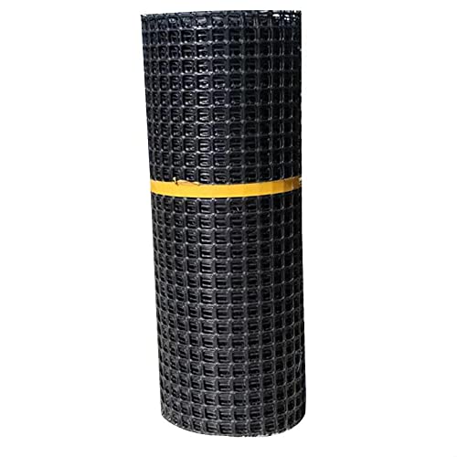 Schutz für Plastikdrahtzäune, Maschendrahtzaun aus Kunststoff, 1 x 50 m, Geflügelnetz, 3 cm Maschenweite, 1,6 mm Drahtdurchmesser, Kletterpflanzen, Gemüse, Haustiere, Schwarz, 1 x 50 m von LCUVIMPEX
