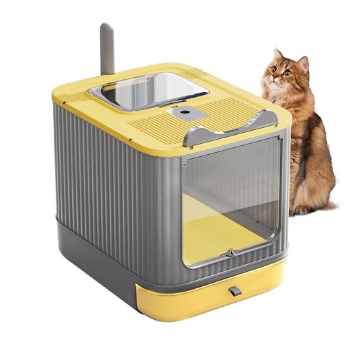 LCZLBRRD Verbesserte vollständig geschlossene Katzentoilette mit Deckel, abgedecktes Katzenklo mit Deckel, spritzwassergeschützt, leicht zu reinigen, mit Schublade, 3 Modi für Kätzchen bis Erwachsene LCZLBRRD Verbesserte vollständig geschlossene Katzentoilette mit Deckel, abgedecktes Katzenklo mit Deckel, spritzwassergeschützt, leicht zu reinigen, mit Schublade, 3 Modi für Kätzchen bis Erwachsene von LCZLBRRD