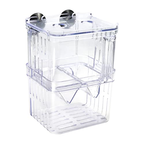 LDEXIN Aquarium Fischzuchtbox, Fisch Hatchery Inkubator Tank Isolation Trennwand mit Saugnäpfen für Babyfische Garnelen Guppy Clownfisch, Klein von LDEXIN