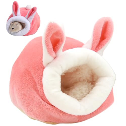 Hamsterbett Kaninchenförmige warme Hamster Hängematte bequeme Meerschweinchenbett weiche Plüsch-Meerschweinchen-Versteck mit abnehmbarem Baumwollpolster Hangable kleines Tierhöhlenbett für kleine Hau Hamsterbett Kaninchenförmige warme Hamster Hängematte bequeme Meerschweinchenbett weiche Plüsch-Meerschweinchen-Versteck mit abnehmbarem Baumwollpolster Hangable kleines Tierhöhlenbett für kleine Hau von LDJFCCA