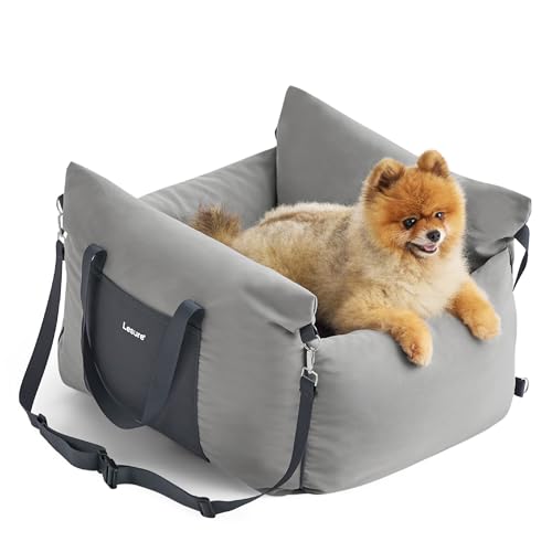 Lesure Hundesitz Auto kleine Hunde - wasserdichter und waschbarer Hunde Autositz mit Aufbewahrungstaschen, ansteckbarer Sicherheitsleine und verdickter Memory-Schaum-Füllung, 58x56x33cm, grau Lesure Hundesitz Auto kleine Hunde - wasserdichter und waschbarer Hunde Autositz mit Aufbewahrungstaschen, ansteckbarer Sicherheitsleine und verdickter Memory-Schaum-Füllung, 58x56x33cm, grau von LE SURE