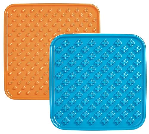 LE TAUCI PET Keramik Leckmatte für Hunde und Katzen, Slow Feeder Hundefuttermatte für Angstlinderung, Langeweile Reduzierer, Leckmatte Puzzle Feeder für Futter, Leckereien, Joghurt oder Erdnussbutter von LE TAUCI PET