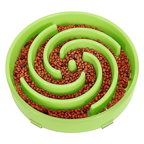 LEACOOLKEY Großer Futternapf für langsames Fressen, Labyrinth, interaktiver Futternapf, gegen Schlucken, gesunde Ernährung, stoppt Blähungen, langsames Füttern von Haustieren für mittelgroße und große Hunde (Grasgrün) LEACOOLKEY Großer Futternapf für langsames Fressen, Labyrinth, interaktiver Futternapf, gegen Schlucken, gesunde Ernährung, stoppt Blähungen, langsames Füttern von Haustieren für mittelgroße und große Hunde (Grasgrün) von LEACOOLKEY