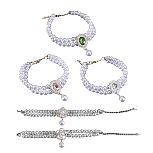 LEADSDGE 5 x süße Blumenanhänger, Katzen-Halsband, regulierbar, für kleine bis mittelgroße Haustiere, Katzen LEADSDGE 5 x süße Blumenanhänger, Katzen-Halsband, regulierbar, für kleine bis mittelgroße Haustiere, Katzen von LEADSDGE