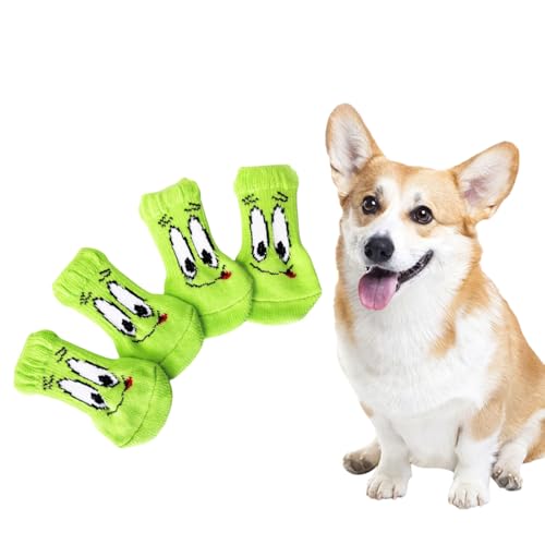 Wintersocken für Hunde, weich, bequem, hohe Elastizität, modisches Haustierzubehör, 4 Stück Wintersocken für Hunde, weich, bequem, hohe Elastizität, modisches Haustierzubehör, 4 Stück von LEADSDGE