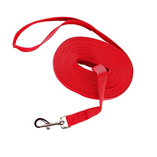 Geschirr Hund Dog Harness Leine Hund Welpenleine Schleppleine Hund Sicherheitsgeschirr Hund Katzengeschirr Ausbruchsicher Hunde Leine for Reisen red,6m von LEDDP