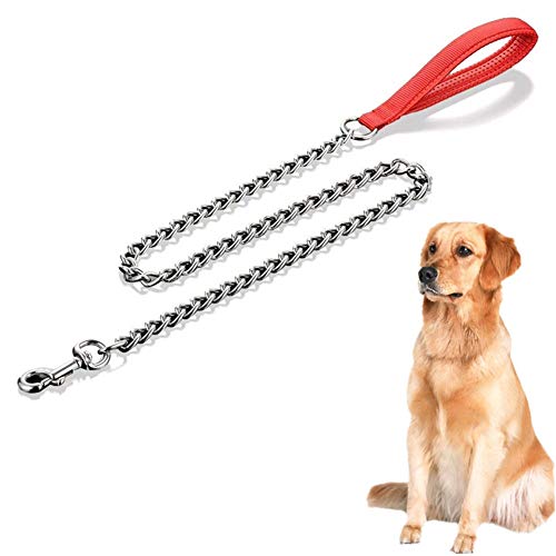 Hundeleine Hundeleine Kleine Hund Leine für große Hunde Slip Lead für Hunde Hundeleine für kleine Hunde Hundeketten für Hündchen Hundeleine bequem red,2mm-120cm von LEDDP