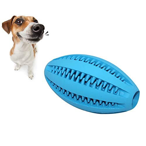 LEDDP Hundeball Kleine Hunde Hundeball Zahnpflege Hundebiss Spielzeug Hund Rugby Ball Spielzeug Hundetraining Bälle Hundeball Für mittelgroße Hunde Blue von LEDDP