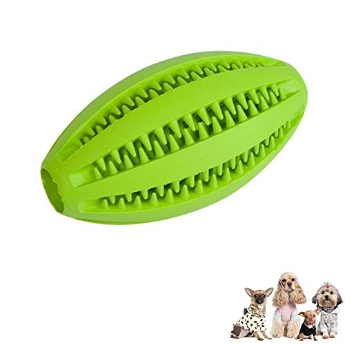 LEDDP Hundeball Kleine Hunde Hundeball Zahnpflege Hundebiss Spielzeug Hund Rugby Ball Spielzeug Hundetraining Bälle Hundeball Für mittelgroße Hunde Green von LEDDP