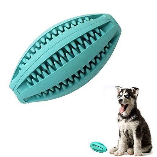 LEDDP Hundeball Kleine Hunde Hundeball Zahnpflege Hundebiss Spielzeug Hund Rugby Ball Spielzeug Hundetraining Bälle Hundeball Für mittelgroße Hunde Light Blue von LEDDP