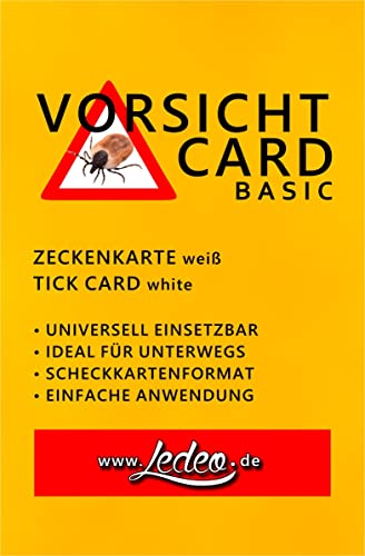 Ledeo Vorsicht Card Basic Zeckenkarte Weiss mit Kurzbeschreibung Ledeo Vorsicht Card Basic Zeckenkarte Weiss mit Kurzbeschreibung von Ledeo