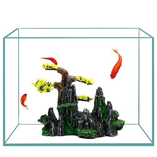 LEELOU Harz Aquarium Rockery Dekorationen Für Fische Für Mountain Aquarium Ornament Rock Höhle Versteck Für Garnelenfische LEELOU Harz Aquarium Rockery Dekorationen Für Fische Für Mountain Aquarium Ornament Rock Höhle Versteck Für Garnelenfische von LEELOU