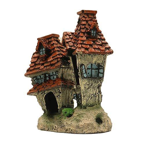 LEELOU Harz Simulation Burg Simulation Bonais Handwerkslandschaft Für Fischtank Aquarium Größe Falsches Schloss von LEELOU