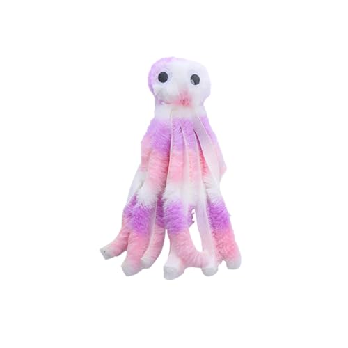 LEELOU Katze Kauspielzeug Plüsch Oktopus Teaser Spielzeug Mit Catnips Katzen Teether Toy Interaktive Langeweile Katze Unterhaltungsspielzeug von LEELOU