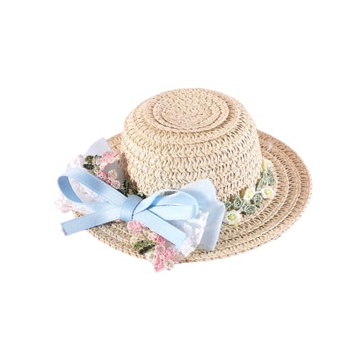 Welpenstrohhut Freien Sunbonnet Kostüm Spitze Gürtel Freien Spitzengürtel Mit Farbenfrohen Spitzenfotografie von LEELOU