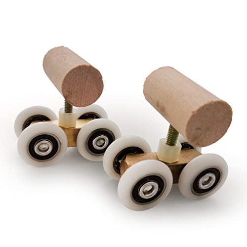 LEEVUS Bird Toys Papageien-Mini-Rollschuhe, zweireihiges Spielzeug, Haustier-Intelligenz-Trainingszubehör, 2 Stück, L von LEEVUS