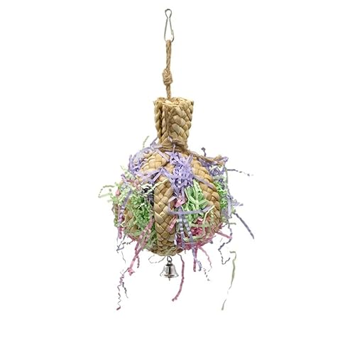 LEEVUS Bird Toys Parro-Spielzeug, trocken gegen Beißen, für Papageien, Kauspielzeug, mit Glocke, Vogelzubehör, 1 Stück A LEEVUS Bird Toys Parro-Spielzeug, trocken gegen Beißen, für Papageien, Kauspielzeug, mit Glocke, Vogelzubehör, 1 Stück A von LEEVUS