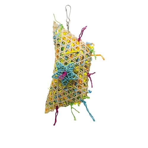 LEEVUS Bird Toys Parro-Spielzeug, trocken gegen Beißen, für Papageien, Kauspielzeug, mit Glocke, Vogelzubehör, 1 Stück B LEEVUS Bird Toys Parro-Spielzeug, trocken gegen Beißen, für Papageien, Kauspielzeug, mit Glocke, Vogelzubehör, 1 Stück B von LEEVUS