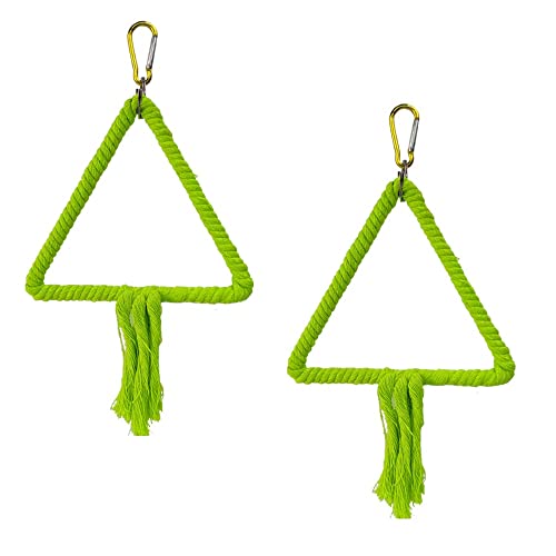 LEEVUS Vogelspielzeug, Papageien-Schaukelringe, Spielzeug, Vogelkäfig-Dekor, bunte Baumwollseil-Ringe, Baumwollseil, Spielzeug, 2 Stück F LEEVUS Vogelspielzeug, Papageien-Schaukelringe, Spielzeug, Vogelkäfig-Dekor, bunte Baumwollseil-Ringe, Baumwollseil, Spielzeug, 2 Stück F von LEEVUS