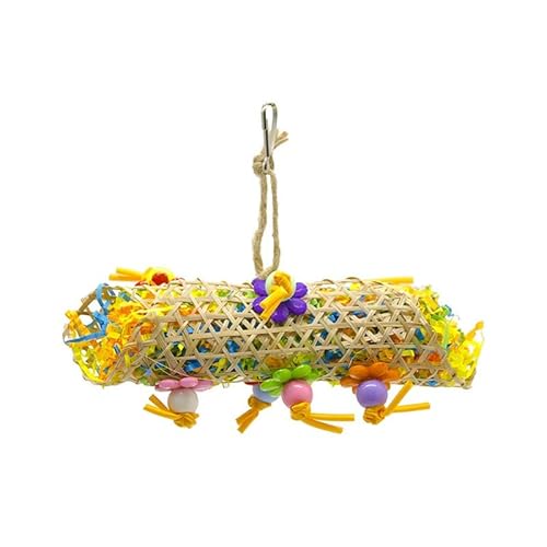 LEEVUS Vogelspielzeug, Papageien-Spielzeug, trocken gegen Beißen, Papageien, Kauspielzeug, mit Glocke, Vogelzubehör, 1 Stück F LEEVUS Vogelspielzeug, Papageien-Spielzeug, trocken gegen Beißen, Papageien, Kauspielzeug, mit Glocke, Vogelzubehör, 1 Stück F von LEEVUS