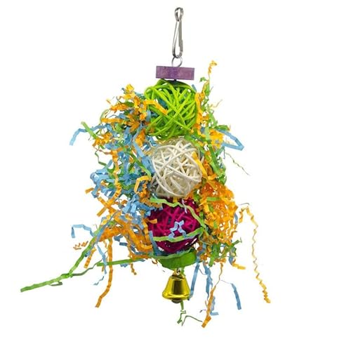 LEEVUS Vogelspielzeug, Papageien-Spielzeug, trocken gegen Beißen, Papageien, Kauspielzeug, mit Glocke, Vogelzubehör, 1 Stück K LEEVUS Vogelspielzeug, Papageien-Spielzeug, trocken gegen Beißen, Papageien, Kauspielzeug, mit Glocke, Vogelzubehör, 1 Stück K von LEEVUS