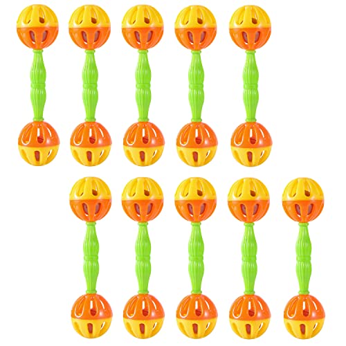 LEEVUS Vogelspielzeug, Papageienspielzeug, Rassel, bissfest, Vogelbeißspielzeug, Papageien-Trainingsspielzeug, Doppelkopf-Glocke, Ballspielzeug, 10 Stück LEEVUS Vogelspielzeug, Papageienspielzeug, Rassel, bissfest, Vogelbeißspielzeug, Papageien-Trainingsspielzeug, Doppelkopf-Glocke, Ballspielzeug, 10 Stück von LEEVUS