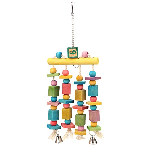 LEEVUS Vogelspielzeug, Papageienspielzeug, zum Aufhängen, Acryl, mit Glocken, zum Kauen auf Käfigen, Kakadus-Ständer, Schaukel, 1 Stück LEEVUS Vogelspielzeug, Papageienspielzeug, zum Aufhängen, Acryl, mit Glocken, zum Kauen auf Käfigen, Kakadus-Ständer, Schaukel, 1 Stück von LEEVUS